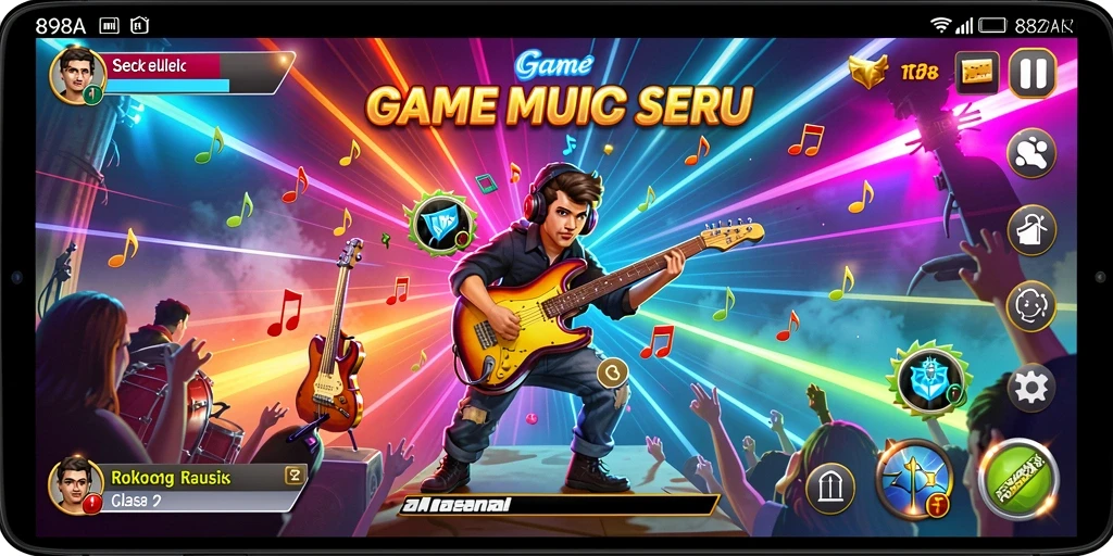 Screenshot 898A menampilkan gameplay musik yang mengasyikkan dan interaktif.
