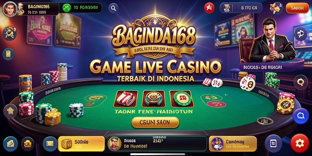 Tampilan gameplay Live Casino yang mendebarkan di BAGINDA168.