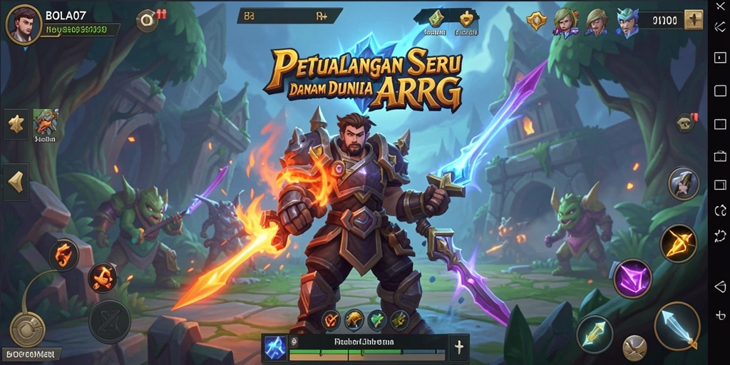 Tampilan gameplay seru di BOLA07 dengan aksi ARPG yang mendebarkan.
