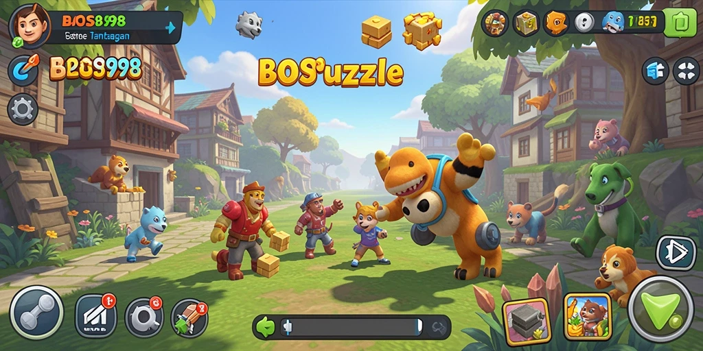 Tampilan gameplay seru dari game Puzzle BOS898 yang penuh tantangan.