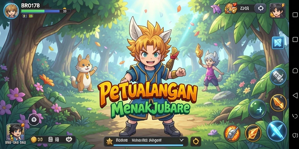 Tangkapan layar BRO178 menampilkan aksi seru dalam dunia Anime.