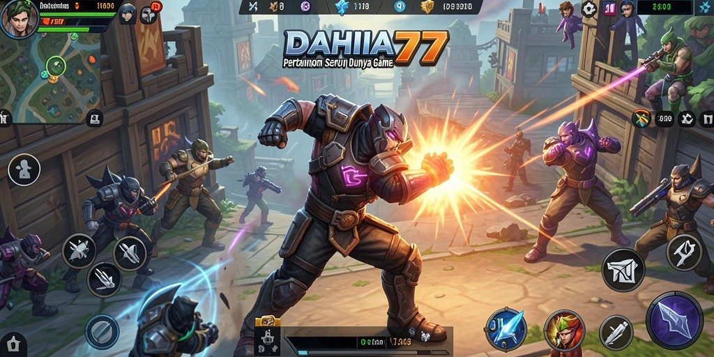 Tampilan gameplay DAHLIA77 yang seru dan mendebarkan di arena pertarungan.