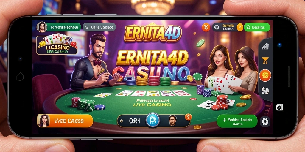 Gambaran gameplay seru dari aplikasi Live Casino ERNITA4D.