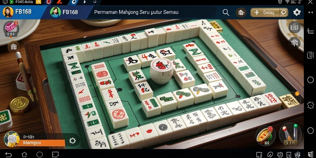 Tampilan gameplay FB168 yang menarik saat bermain Mahjong.