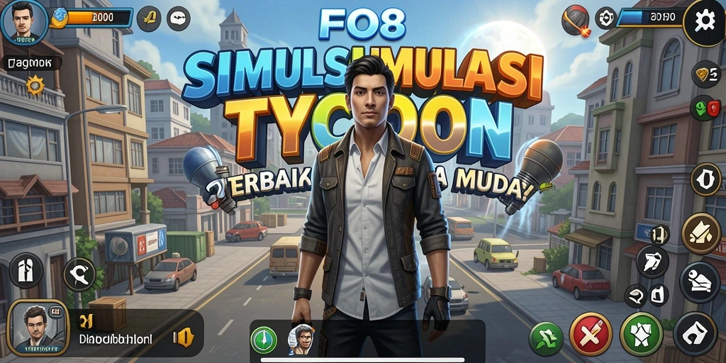 Gameplay Tycoon dengan strategi bisnis yang menarik.