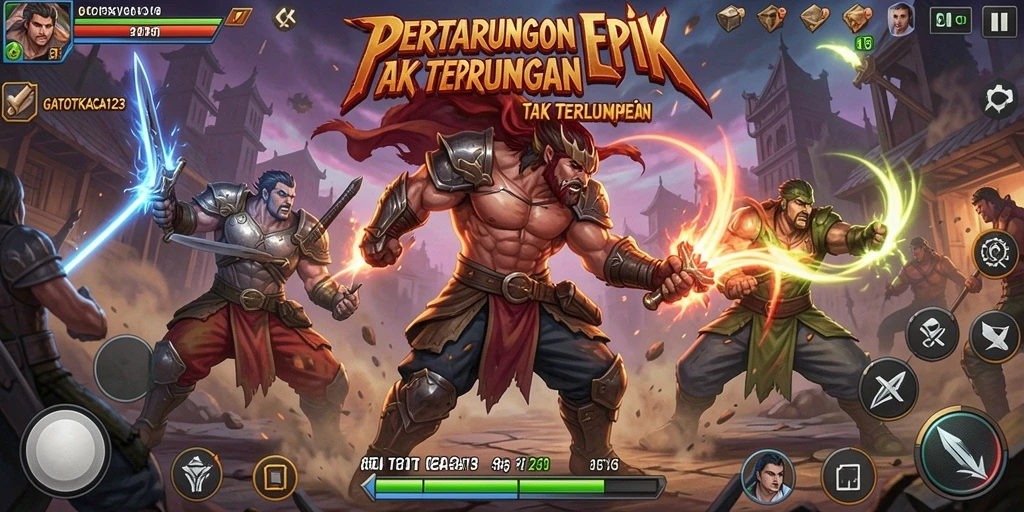 GATOTKACA123 mempersembahkan aksi pertarungan yang mendebarkan.