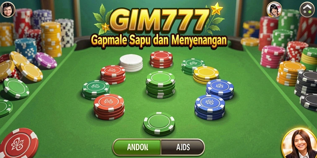 Tampilan permainan Gaple yang menarik dan interaktif di GIM777.