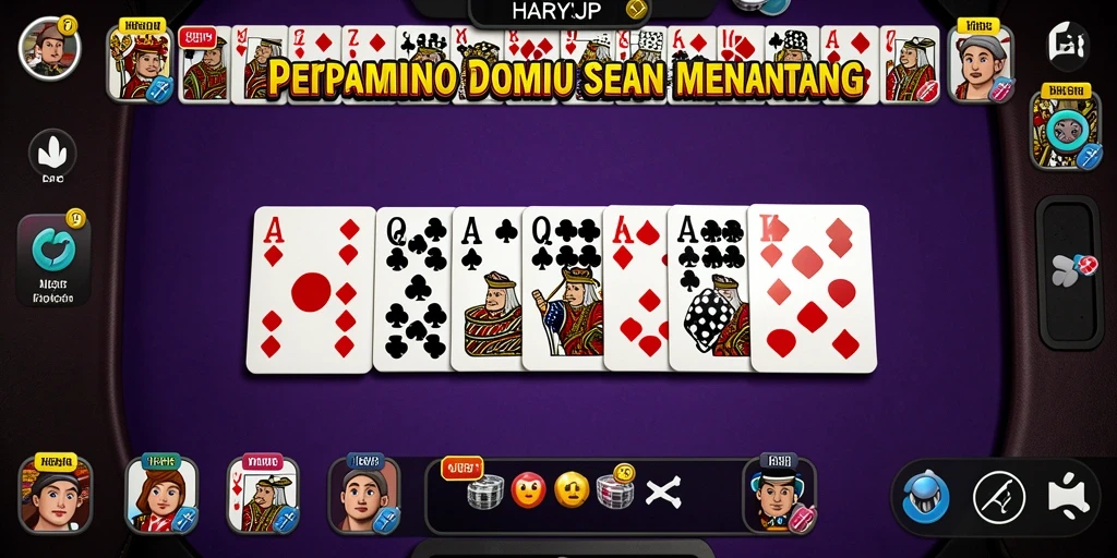 Tangkapan layar gameplay HARAPJP dengan suasana seru Domino.