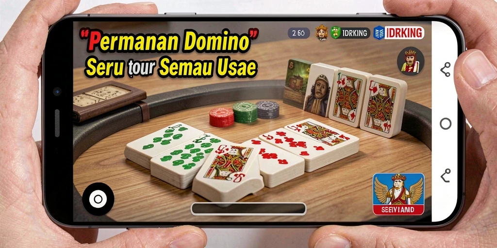 Tangkapan layar utama menampilkan gameplay seru dari Domino IDRKING.
