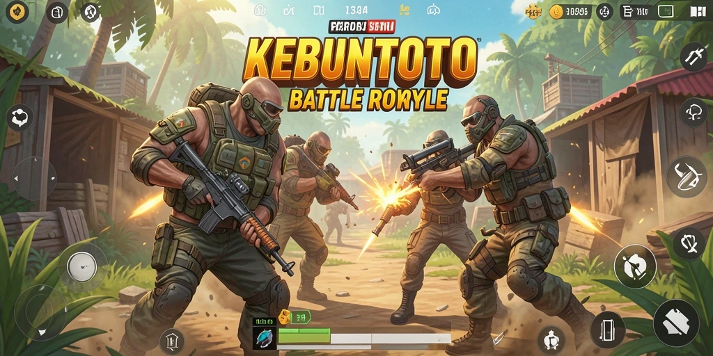 Gameplay KEBUNTOTO dengan pertarungan seru dan strategis.