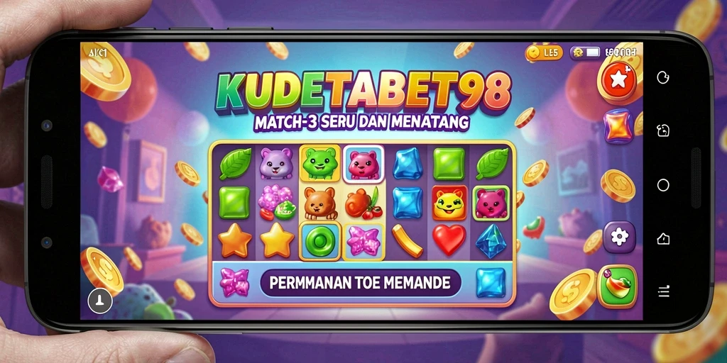 Gameplay seru KUDETABET98 dengan elemen Match-3 yang menarik.