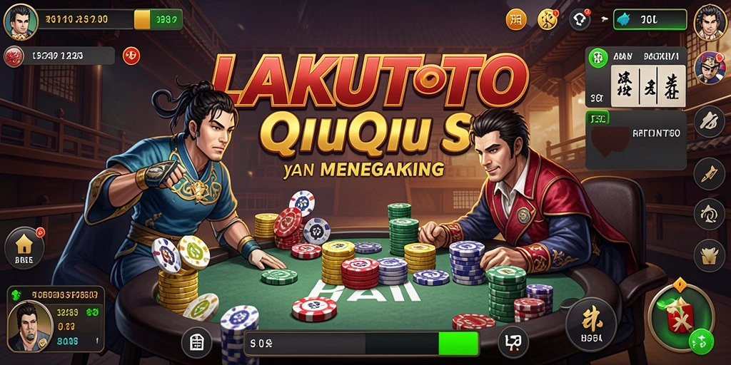 Tampilan gameplay LAKUTOTO dengan kartu QiuQiu yang menarik.