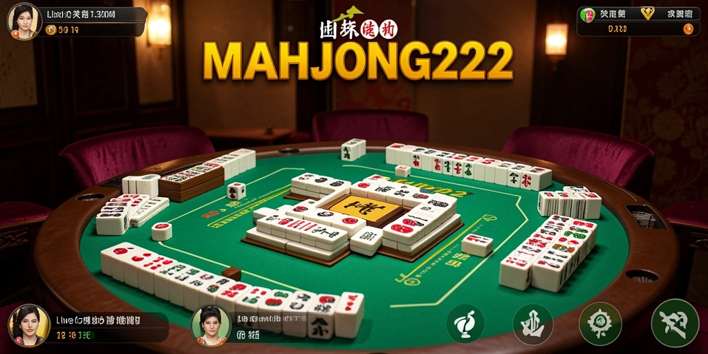 Tampilan gameplay Live Casino MAHJONG222 yang seru dan interaktif.
