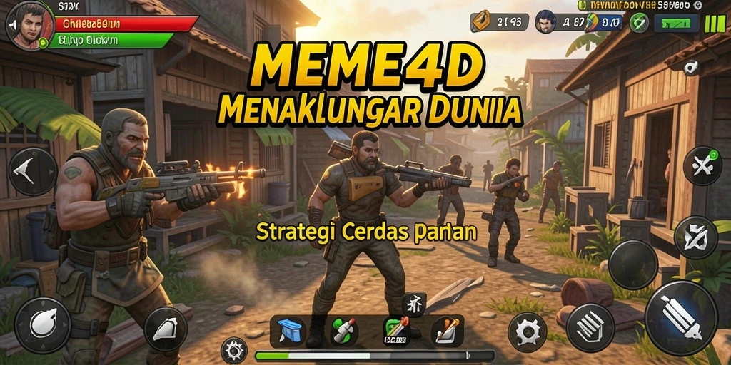 Tangkapan layar gameplay MEME4D yang menunjukkan aksi strategi yang seru.