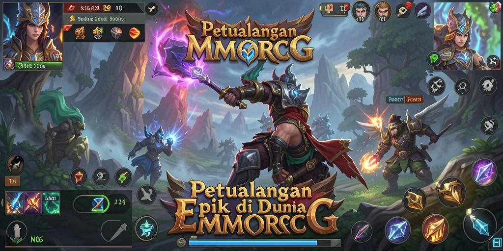 Screenshot gameplay N06 menampilkan aksi seru di dunia MMORPG.