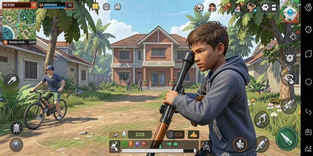 Screenshot gameplay NEX288 menampilkan berbagai aktivitas simulasi yang menarik.