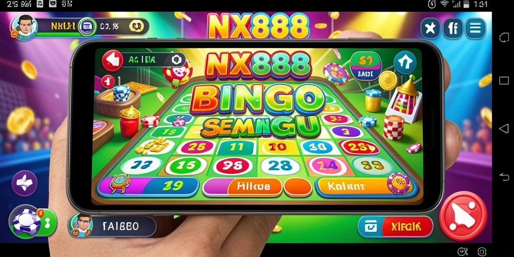 Screenshot gameplay NX888 yang menampilkan keseruan bermain Bingo.