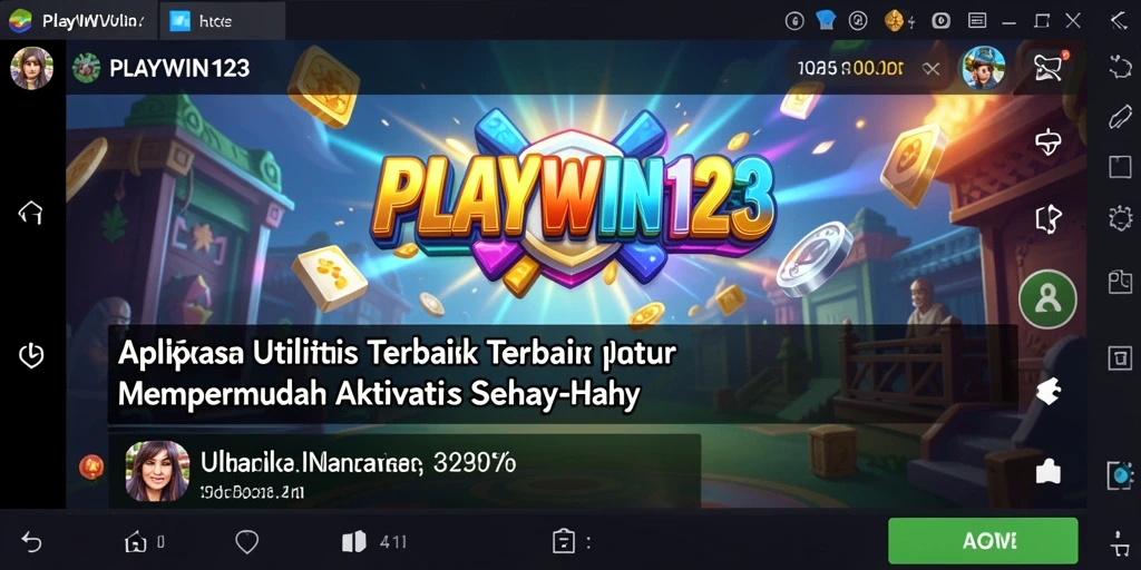 Tampilan antarmuka pengguna PLAYWIN123 yang menarik dan fungsional.