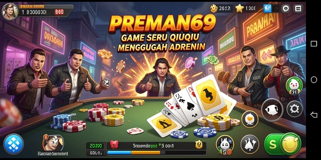 Tampilan gameplay QiuQiu yang menegangkan di PREMAN69.