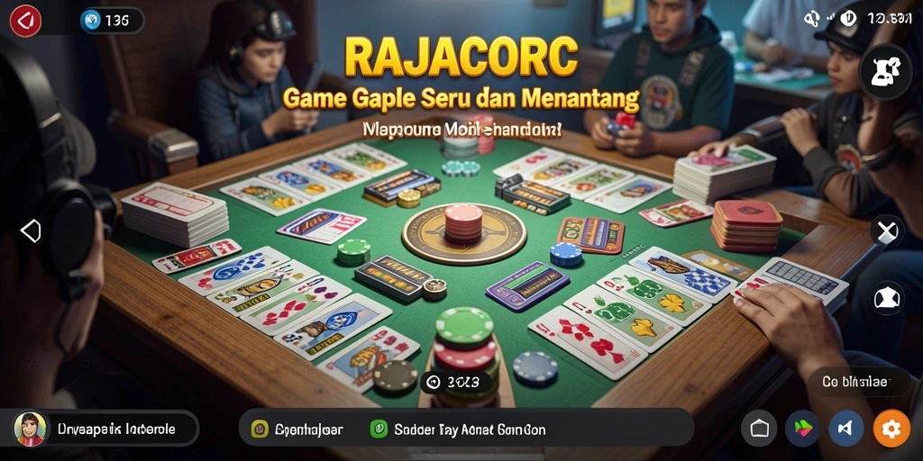 Screenshot gameplay RAJACORC yang menyajikan momen seru Gaple.