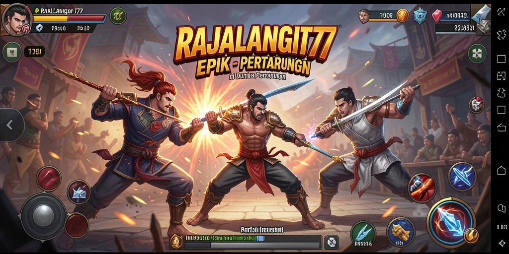 Tangkapan layar dari RAJALANGIT77 menampilkan aksi pertarungan yang mendebarkan.