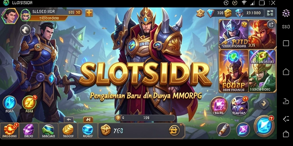 Screenshot utama SLOTSIDR menampilkan aksi pertempuran yang mendebarkan di dunia MMORPG.