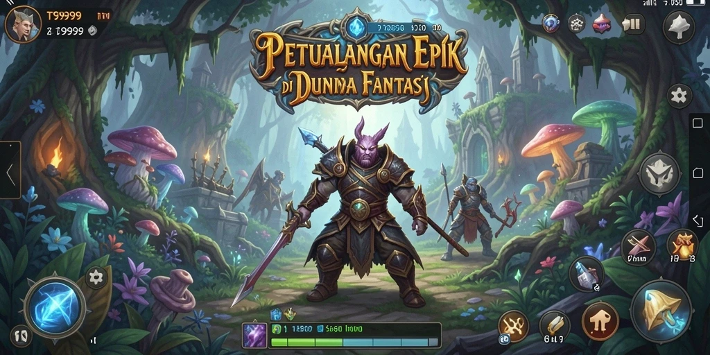 Tangkapan layar menampilkan aksi seru dalam permainan RPG.