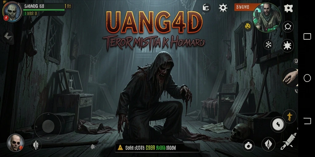 Tampilan gameplay mencekam dengan suasana Horror yang kental.