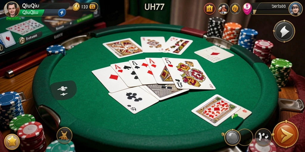 Screenshot gameplay QiuQiu UH77 yang mengasyikkan.